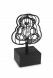 Sculpture urn for ashes 'Teddy Bear' with glass ash pearl