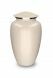 Cremation urn for ashes 'Elegance' with white pearlescent finish