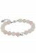 Rose quartz bracelet with silver ash element