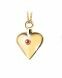 14k yellow gold ash pendant 'Heart' with ruby
