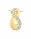 Ash pendant 14k. yellow & white gold 'Infinity' (11 diamonds / 0.18 crt.)