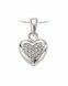 Ash pendant 925 silver 'Heart' (zirconia stones)