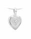 Ash pendant 925 silver 'Heart' (zirconia)
