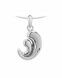Cremation Ashes pendant 'Parent and child' 14k. white gold