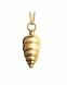 Golden cremation ashes pendant 'Seashell'
