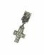 Silver ashes charm 'Cross' with zirconia stones