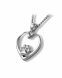 Pet cremation ashes pendant Silver (925) 'Heart' with pawprint