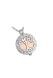 Stainless steel ashes pendant 'Tree of life' rose gold coloured