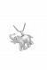 Stainless steel ashes pendant 'Elephant'