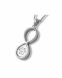 Pet cremation ashes pendant Silver (925) 'Infinity' with pawprint