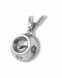 Pet cremation ashes pendant Silver (925) 'Dog food bow and bone' with pawprint