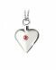 Ash pendant Silver Heart with a ruby