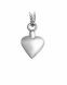 Cremation ashes pendant silver heart matt