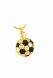 Gold plated ashes pendant 'Football'