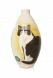 Hand painted keepsake urn 'Cat' black/white