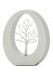 Stainless steel cremation urn for ashes 'Oval tree'