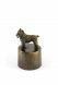 Bouvier funeral urn bronzed