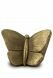 Small ceramic art urn for ashes Butterfly | gold colour