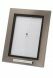 Photo frame with small tube for cremation ashes | silver coloured