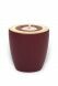 Candle holder keepsake urn for ashes 'Luna' blackberry red
