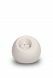 Mini porcelain urn 'Lumos' with candle holder matte white