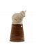 Handmade Ceramic Cat Urn with Heart – Brown