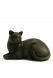 Brown coloured cat urn
