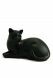 Black coloured cat urn