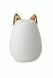 Cat urn for ashes with gold coloured ears