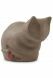 Handmade AnthraciteCeramic Cat Urn with Heart
