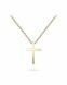 Yellow gold plated memorial necklace Cross