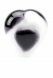 Heart shaped glass keepsake urn black-white