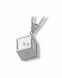 Pet cremation ashes pendant Silver (925) 'Cube' with pawprint