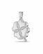 Ashes pendant with zirconia stones 'Clover'