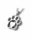 Pet cremation ashes pendant Silver (925) 'Pawprint' with heart