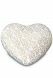 Half-standing heart cremation urn for ashes with gold-colored leaves - Love Collection