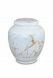 Mini cremation urn for ashes of porcelain 'Classica' | Carrara marble with gold-colored veins motif