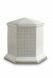 Mini cremation urn for ashes of porcelain 'Esagono' | Four-leaf clovers with double platinum edges