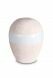 Keepsake urn of porcelain 'Planet' - Coral pink relief