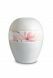 Keepsake urn of porcelain 'Planet' - Band with pink flowers