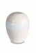 Keepsake urn of porcelain 'Planet' - Beige floral motif relief