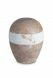 Keepsake urn of porcelain 'Planet' - Brown and white marble motif