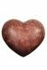Heart cremation urn for ashes made of wood - Antique