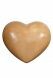 Heart cremation urn for ashes made of wood - light stained