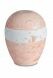 Porcelain urn for ashes 'Planet' - Pink marble motif
