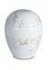 Porcelain urn for ashes 'Planet' - Carrara marble with gold-colored veins motif