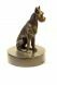 Danish Dog funeral urn bronzed