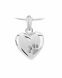 Ash pendant 925 silver heart with pawprint