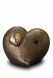 Pet cremation ashes urn with pawprint  'Broken heart'