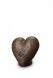 Heart shaped ashes urn with pawprint